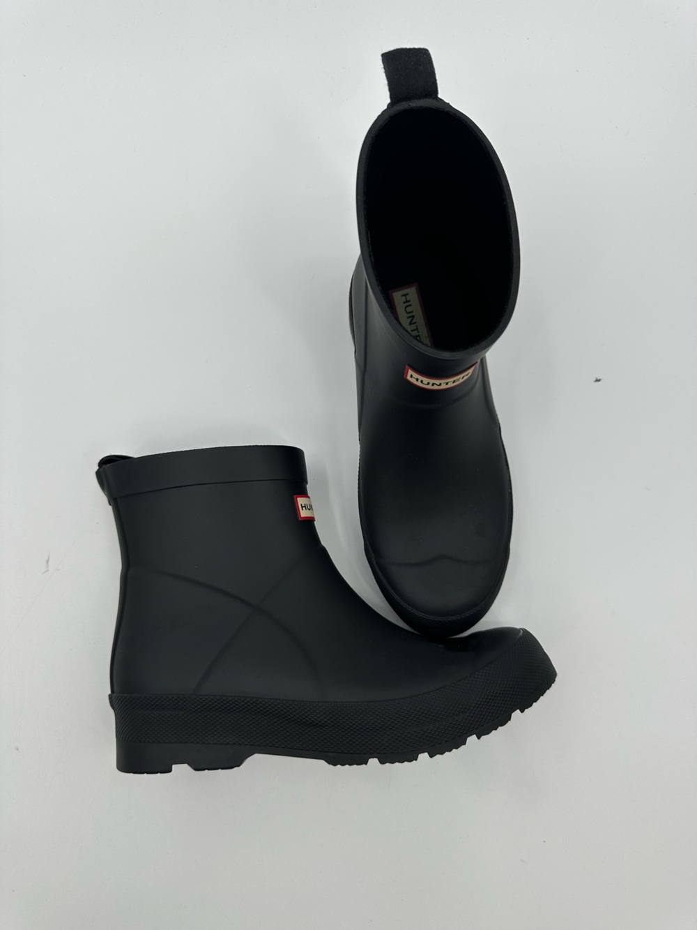 Hunter Black Matte ankle boots size 4